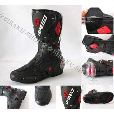 Amazon.co.jp: [LVCOOL] PRO-BIKER-SPEED レーシングブーツ Black PRO